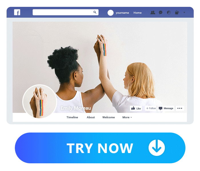 replace 4 pride-theme cover photos to celebrate pride month